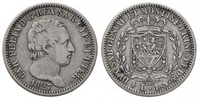 Carlo Felice (1821-1831) Lira 1827 T – Nomisma 593 AG In lotto con 3 Centesimi 1826 (D)
MB