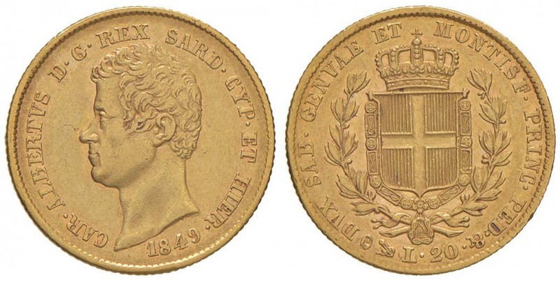 Carlo Alberto (1831-1849) 20 Lire 1849 G – Nomisma 665 AU
BB