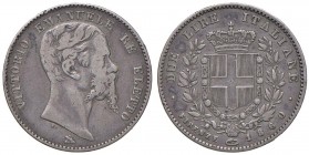 Vittorio Emanuele II Re Eletto (1859-1861) 2 Lire 1860 Firenze – Nomisma 827 AG R
MB