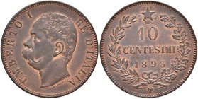 Umberto I (1878-1900) 10 Centesimi 1893 B – Nomisma 1018 CU Zone di rame rosso
qFDC