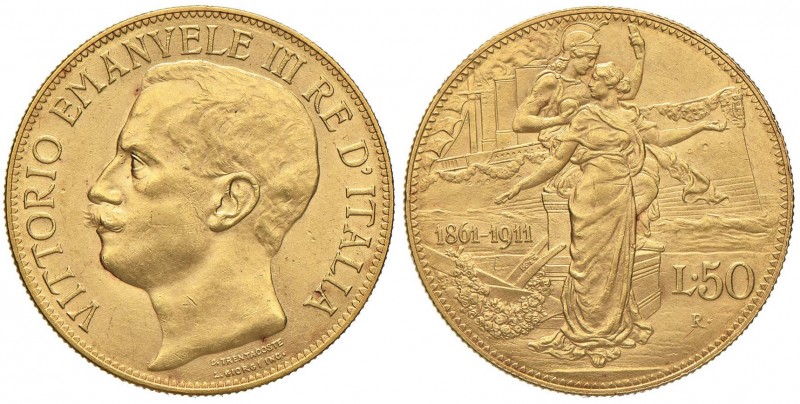 Vittorio Emanuele III (1900-1946) 50 Lire 1911 – Nomisma 1066 AU R
SPL+