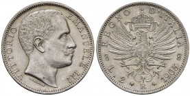 Vittorio Emanuele III (1900-1946) 2 Lire 1905 – Nomisma 1155; Pag. 729 AG Minimo graffietto sul collo al D/
qFDC