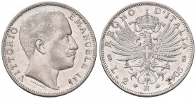 Vittorio Emanuele III (1900-1946) 2 Lire 1905 – Nomisma 1155 AG
BB+