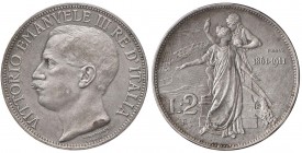 Vittorio Emanuele III (1900-1946) 2 Lire 1911 Cinquantenario Prova sabbiata – Nomisma P34; P.P. 239 AG (g 10,00) RRR
FDC