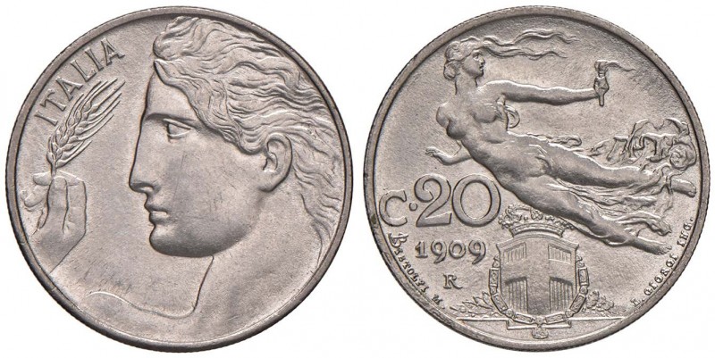 Vittorio Emanuele III (1900-1946) 20 Centesimi 1909 – Nomisma 1269; Pag. 830 NI...