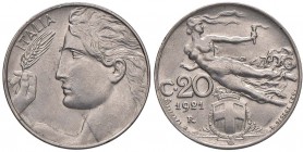 Vittorio Emanuele III (1900-1946) 20 Centesimi 1921 – Nomisma 1277; Pag. 838 NI
qFDC