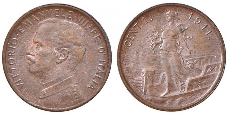 Vittorio Emanuele III (1900-1946) Centesimo 1911 con punto dopo la data – Nomism...