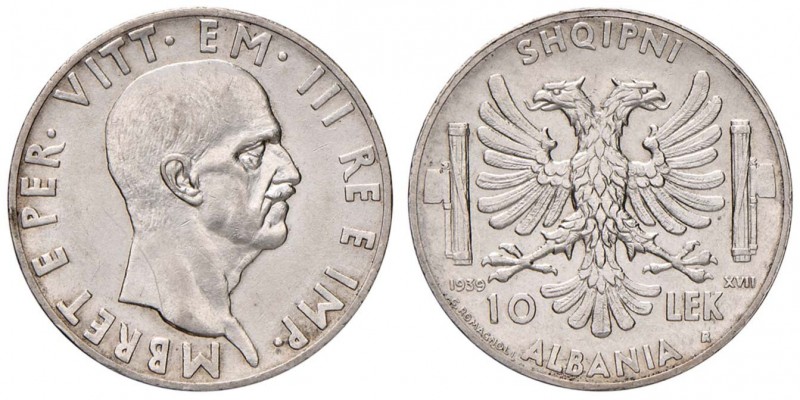 Vittorio Emanuele III (1900-1946) Albania – 10 Lek 1939 A. XVII – Nomisma 1447 A...