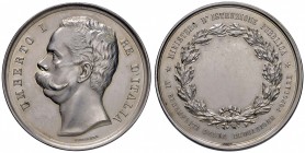UMBERTO I (1878-1900) Medaglia Premio Ministero Pubblica Istruzione – Opus: Speranza AG (g 85,00 – Ø 56 mm) Colpetto al bordo
SPL+