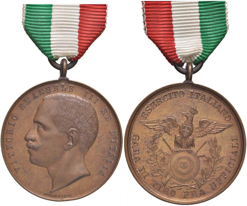 Vittorio Emanuele III (1900-1946) Medaglia Gara di tiro fra ufficiali – Regia Ze...