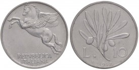 REPUBBLICA ITALIANA 10, 5, 2 e una Lira 1947 – IT R Lotto di quattro monete tutte sigillate da Cesare Bobba, nell’ordine: FDC, FDC, SPL/FDC e FDC
SPL...