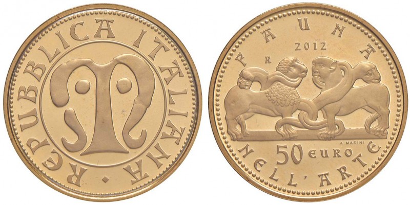 REPUBBLICA ITALIANA 50 Euro 2012 Fauna nell’arte – AU In confezione da zecca
FS...