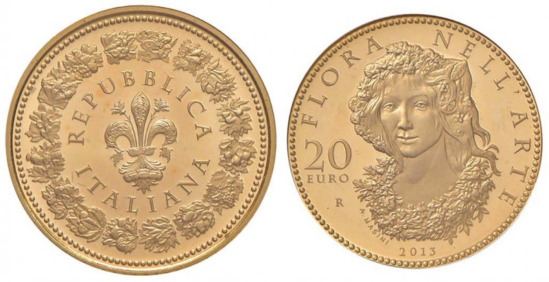 REPUBBLICA ITALIANA 20 Euro 2013 Flora nell’arte – AU In confezione da zecca
FS...
