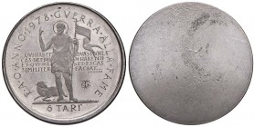 Progetto uniface di moneta da 6 Tarì 1978 per il Sovrano Militare Ordine di Malta, contorno liscio – AC (g 10,38 – Ø 29 mm) RRRR Probabilmente opera d...