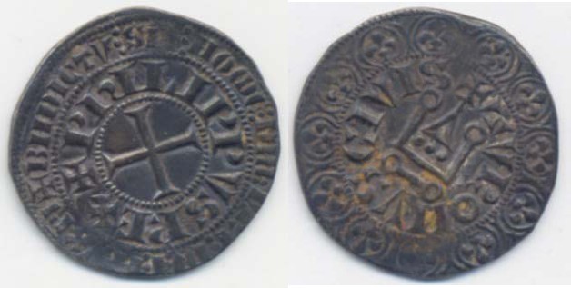 FRANCIA Filippo il Bello (1285-1314) Grosso Tornese – Ciani 201 AG (g 4,08) Meta...