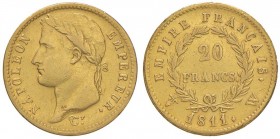 FRANCIA Napoleone (1804-1814) 20 Francs 1811 W – Gad. 1025 AU (g 6,47)
BB