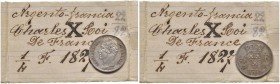 FRANCIA Carlo X (1824-1830) Quarto di Franco 1827 A – Gad. 353; KM 722.1 AG (g 1,28) Con cartellino di vecchia raccolta
SPL