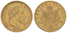 FRANCIA 20 Francs 1864 – Gad. 1062 AU (g 6,41)
BB+