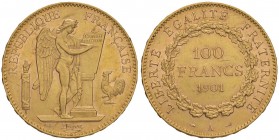 FRANCIA 100 Francs 1901 A – Gad. 1137 AU (g 32,28) Graffietti 
SPL