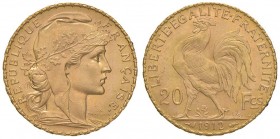 FRANCIA 20 Francs 1910 – Gad. 1064a AU (g 6,42)
qFDC