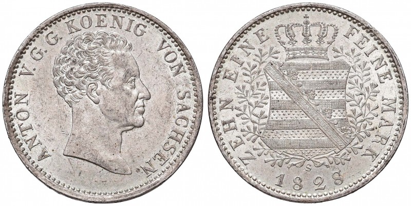 GERMANIA Sassonia – Anton (1827-1836) Tallero 1828 – KM 1116 AG (g 28,08)
SPL+...