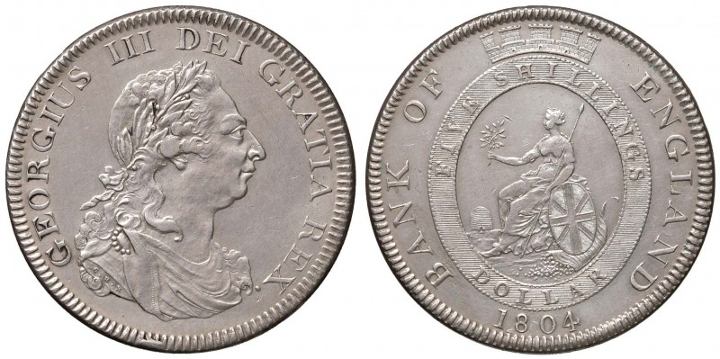 INGHILTERRA George III (1760-1820) Dollar of 5 Shillings 1804 – Spink 3768; KM-T...