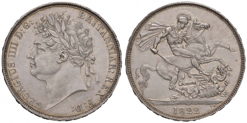 INGHILTERRA George III (1760-1820) Crown 1822 Anno Secundo – Spink 3805; KM 680....