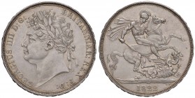 INGHILTERRA George III (1760-1820) Crown 1822 Anno Secundo – Spink 3805; KM 680.1 AG (g 28,33)
SPL+