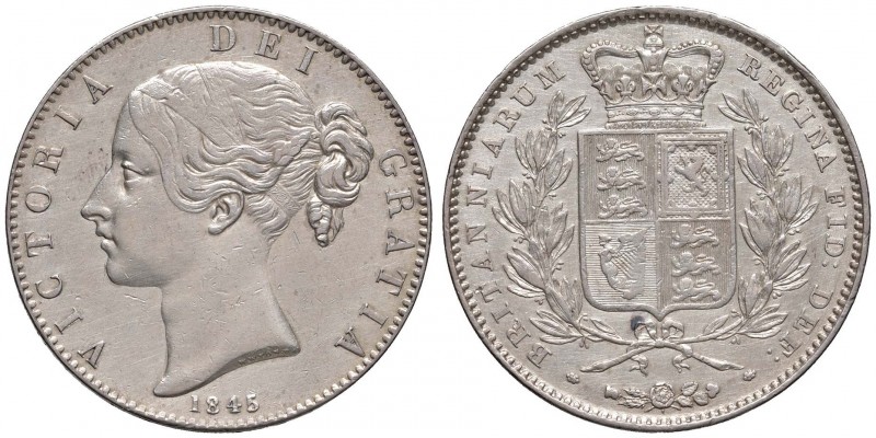 INGHILTERRA Vittoria (1837-1901) Crown 1845 – Spink 3882; KM 741 AG (g 28,33)
B...