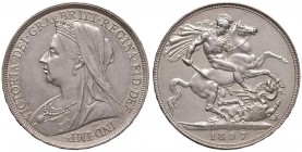 INGHILTERRA Vittoria (1837-1901) Crown 1897 – Spink 3937; KM 783 AG (g 28,28) Graffietti al D/
SPL