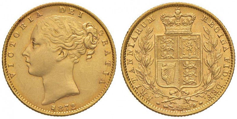 INGHILTERRA Vittoria (1837-1901) Sterlina 1872 – Fr. 387i AU (g 8,00)
qSPL