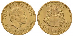 ISLANDA 500 Kronur 1961 – Fr. 1 AU (g 9,00)
FDC