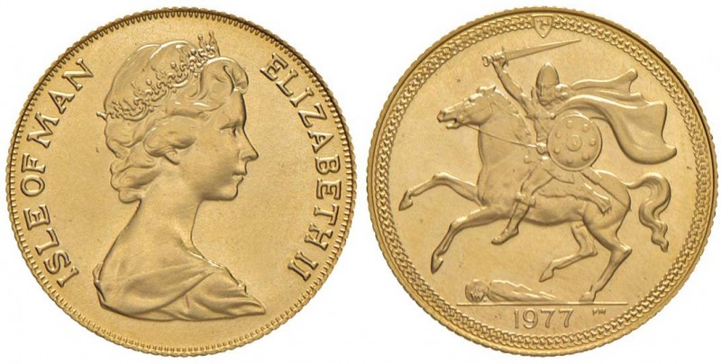 ISOLA DI MAN Elizabeth II Sterlina 1977 – Fr. 6 AU (g 8,08)
FDC