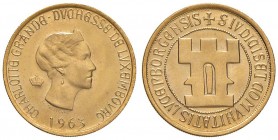 LUSSEMBURGO Charlotte (1919-1964) 20 Francs 1963 Anniversary of Luxembourg – KMX M2b AU (g 6,50)
FDC
