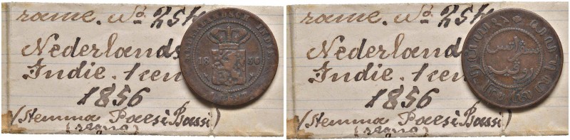 OLANDA East Indie Cent 1856 - KM 307 CU (g 4,39) Con cartellino di vecchia racco...