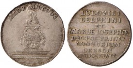 POLONIA Augusto III (1733-1763) Dodicesimo di tallero o doppelgroschen 1747 per il matrimonio della principessa Maria Josepha col delfino Luigi di Fra...
