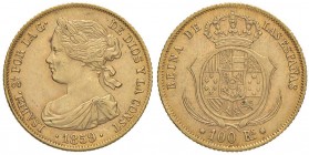 SPAGNA Isabel II (1833-1868) 100 Reales 1859 – Fr. 331 AU (g 8,30)
SPL