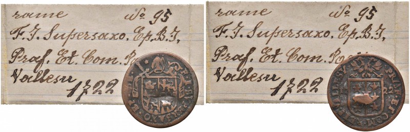 SVIZZERA Valais Sion Batzen 1722 – KM 27 MI (g 2,00) Con cartellino di vecchia r...