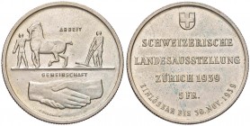 SVIZZERA Confederazione – 5 Franchi 1939 – AG (g 14,96)
FDC