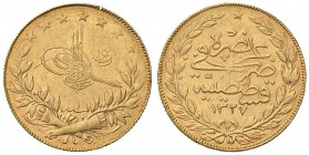 TURCHIA Mohammed V (1909-1918) 100 Piastre anno I 1327 – Fr. 61 AU (g 7,19) Colpetto al bordo
BB+