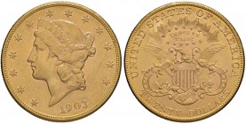 USA 20 Dollars 1903 S – AU (g 33,48) Graffietti al D/
SPL