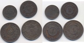 Lotto di 4 monete in rame sudamericane
BB-SPL