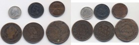 Lotto di 6 monete del Canada e degli Stati Uniti
MB-BB