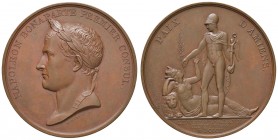 FRANCIA Napoleone Premier (1799-1804) Medaglia 1802 PAIX D’AMIENS – Opus: Dumares - AE (g 63,51 – Ø 49 mm) Minimi colpetti al bordo 
qFDC