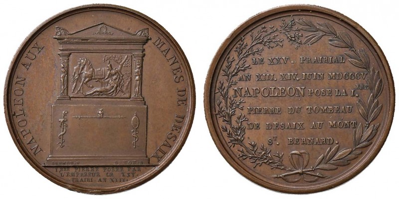 FRANCIA Napoleone Imperatore (1804-1814) Medaglia 1805 NAPOLEON AUX MANES DE DES...