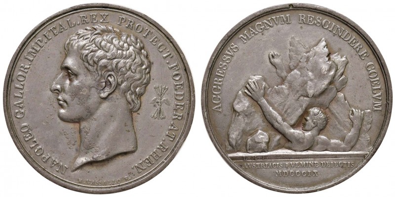 FRANCIA Napoleone Imperatore (1804-1814) Medaglia 1809 AGGRESSVS MAGNVM RESCINDE...