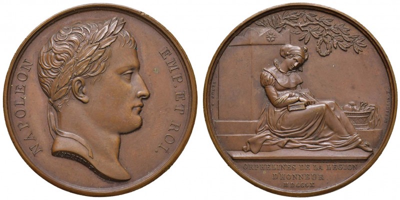 FRANCIA Napoleone Imperatore (1804-1814) Medaglia 1810 ORPHELINES DE LA LÉGION D...