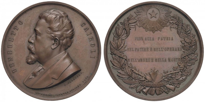 Benedetto Cairoli Medaglia 1879 Medaglia per ricordare i membri della famiglia C...