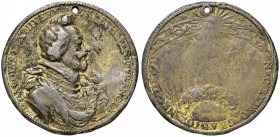 MANTOVA Carlo I Gonzaga (1627-1637) Medaglia (fusa in Francia) – opus: Duprè – Peltro (g 39,60 – Ø 54 mm)
B