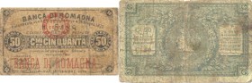 Monetazione d’emergenza – Banca di Romagna - 50 centesimi 4/1-26/06/1872 – Gav. 127 RR
MB+